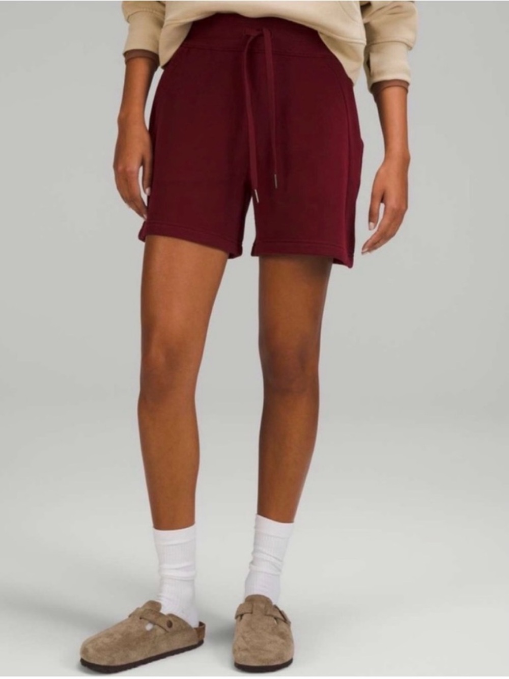 lululemon athletica Maroon Drawstring Athletic Shorts - Picture 2 of 5